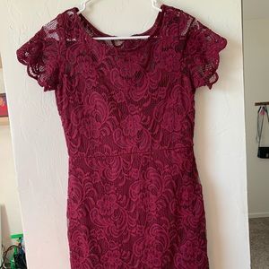 Maroon bodycon dress
